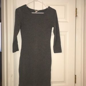 Grey 3/4 sleeve dress bodycon